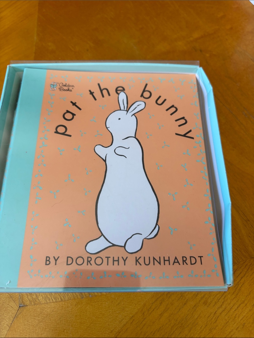 Pat the Bunny Board Book - Dorothy Kunhardt - Peach and Light Blue